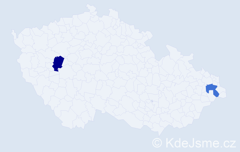 Příjmení: 'Durakovićová', počet výskytů 2 v celé ČR