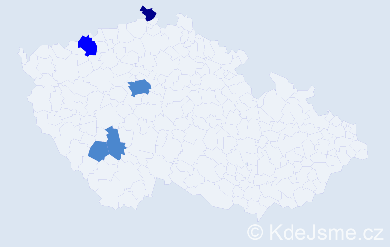Příjmení: 'Drdel', počet výskytů 13 v celé ČR