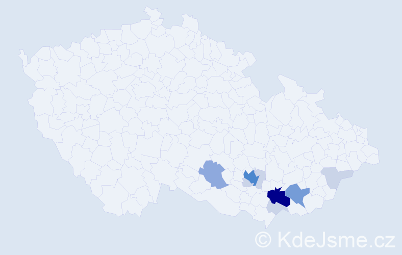 Příjmení: 'Rajmic', počet výskytů 28 v celé ČR
