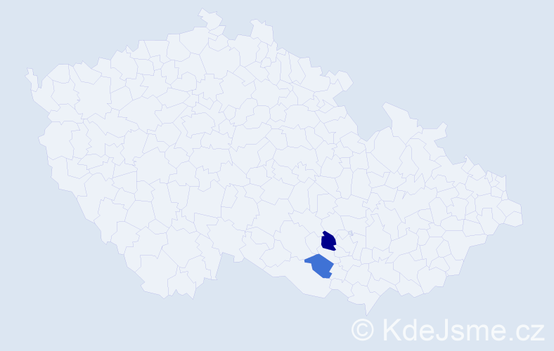 Příjmení: 'Kippersbergerová', počet výskytů 3 v celé ČR