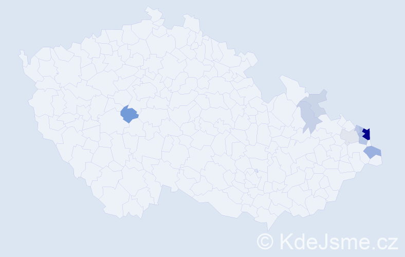 Příjmení: 'Balwarová', počet výskytů 36 v celé ČR