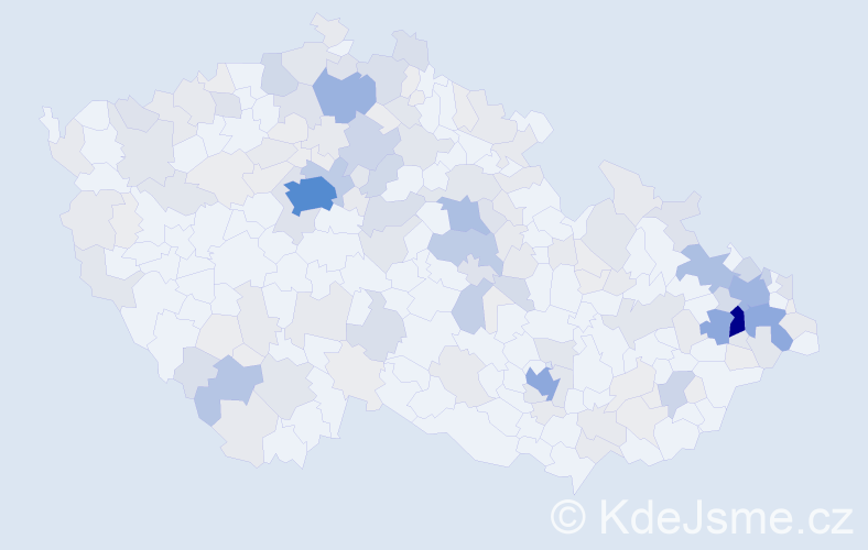 Příjmení: 'Socha', počet výskytů 578 v celé ČR