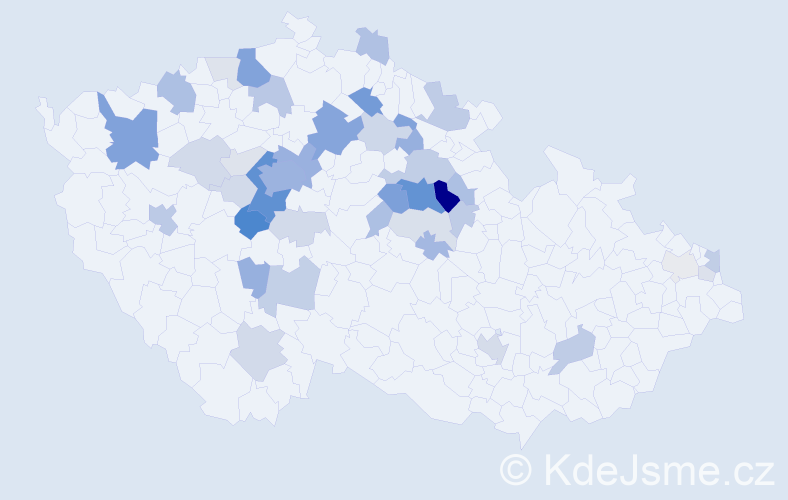 Příjmení: 'Sakařová', počet výskytů 135 v celé ČR