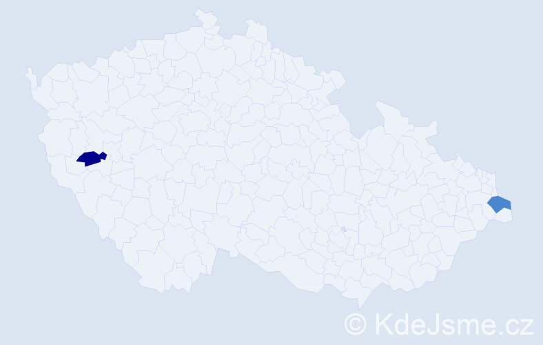 Příjmení: 'Rydz', počet výskytů 4 v celé ČR