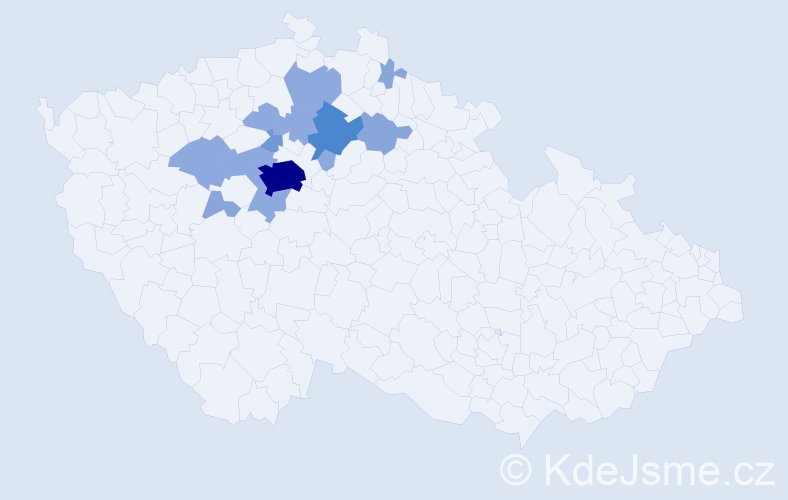 Příjmení: 'Štylerová', počet výskytů 29 v celé ČR