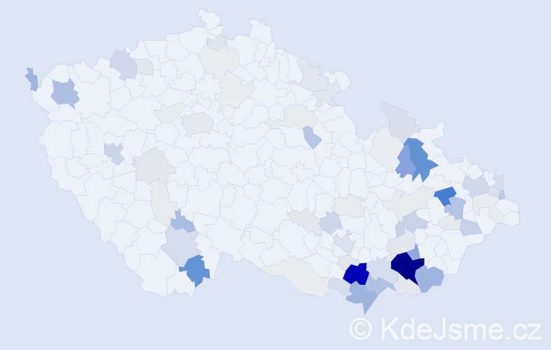 Příjmení: 'Chrástková', počet výskytů 315 v celé ČR