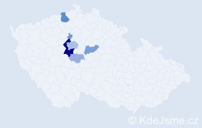 Příjmení: 'Holešta', počet výskytů 26 v celé ČR