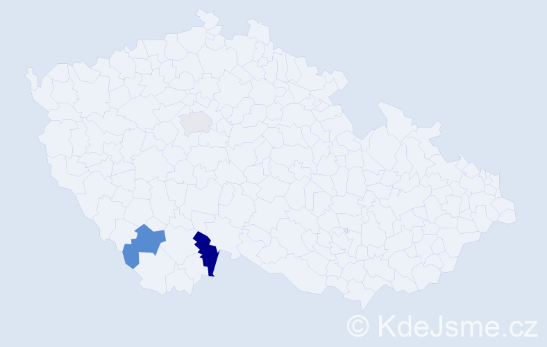 Příjmení: 'Krakowitzer', počet výskytů 11 v celé ČR