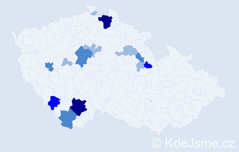 Příjmení: 'Nuska', počet výskytů 30 v celé ČR