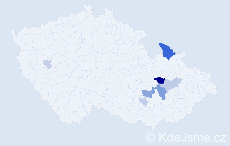 Příjmení: 'Seitler', počet výskytů 11 v celé ČR