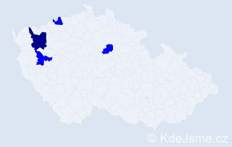 Příjmení: 'Kulagin', počet výskytů 5 v celé ČR