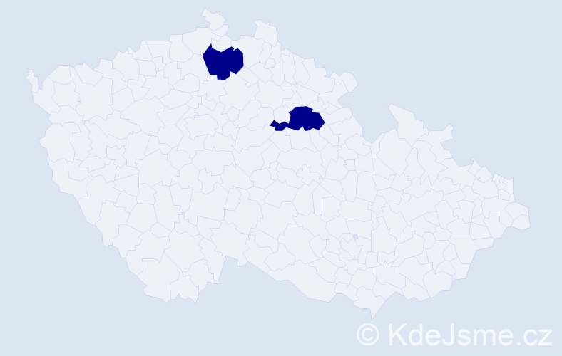 Příjmení: 'Bachyn', počet výskytů 2 v celé ČR