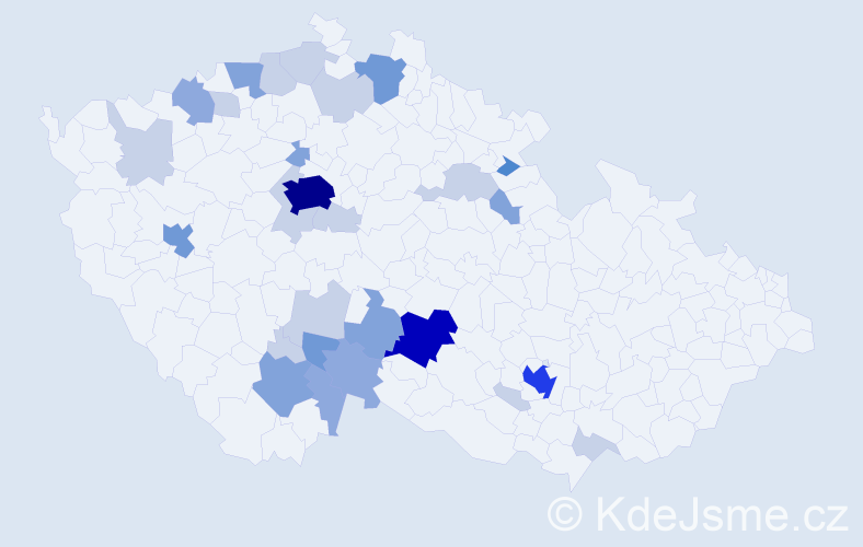 Příjmení: 'Emmer', počet výskytů 82 v celé ČR