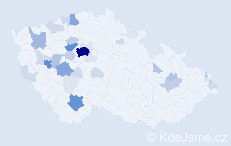 Příjmení: 'Vavroch', počet výskytů 141 v celé ČR