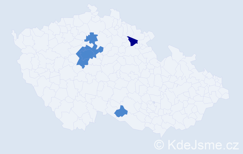 Příjmení: 'Petrychko', počet výskytů 9 v celé ČR