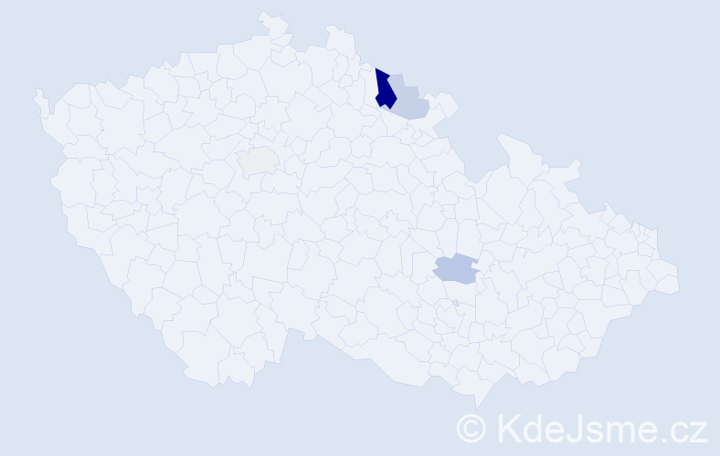 Příjmení: 'Gyšovová', počet výskytů 8 v celé ČR