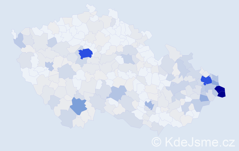 Příjmení: 'Kantorová', počet výskytů 1334 v celé ČR