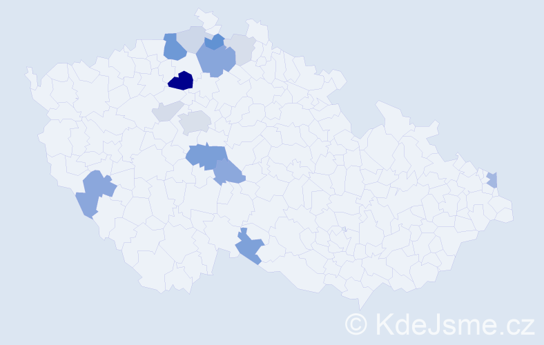Příjmení: 'Kadraba', počet výskytů 35 v celé ČR