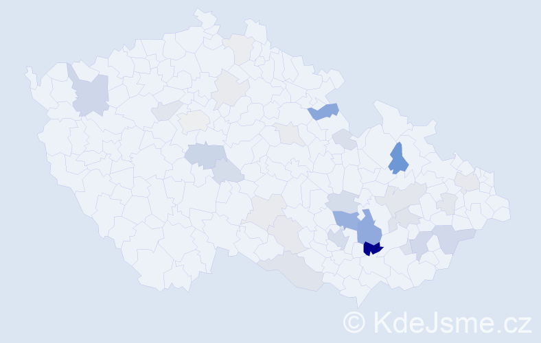 Příjmení: 'Rešková', počet výskytů 80 v celé ČR