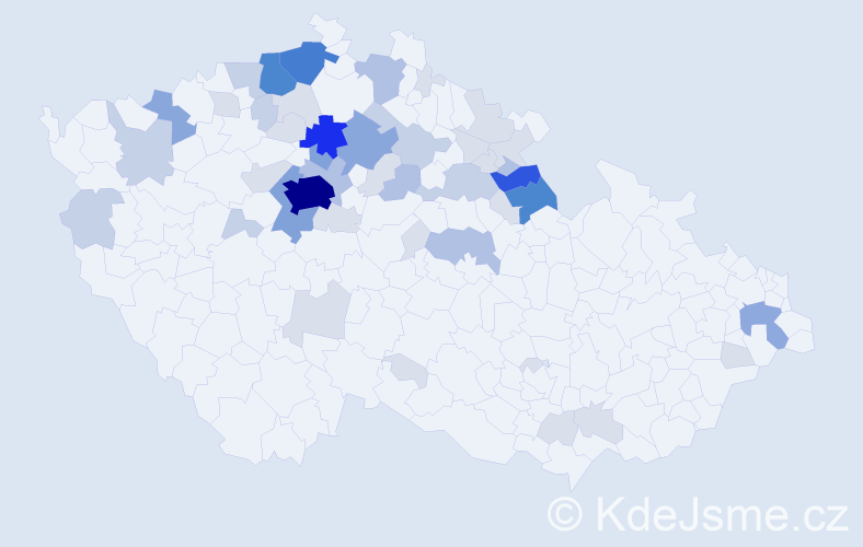 Příjmení: 'Řízková', počet výskytů 163 v celé ČR