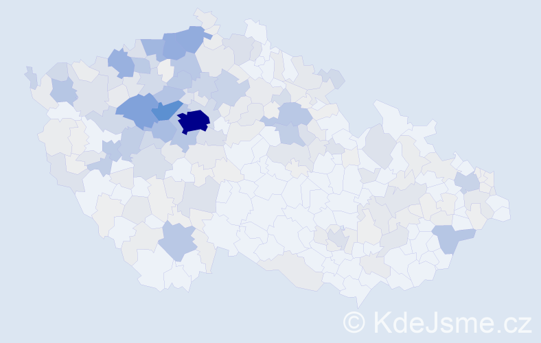Příjmení: 'Kindl', počet výskytů 1165 v celé ČR