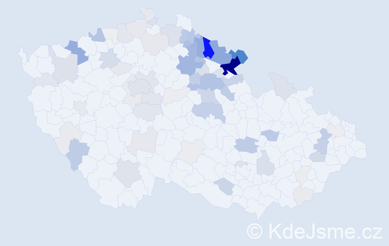 Příjmení: 'Máslová', počet výskytů 326 v celé ČR