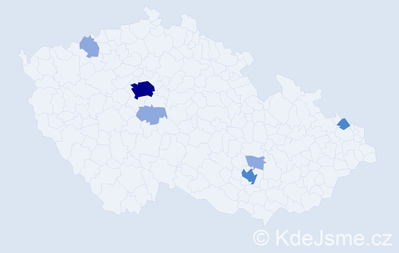 Příjmení: 'Cima', počet výskytů 19 v celé ČR