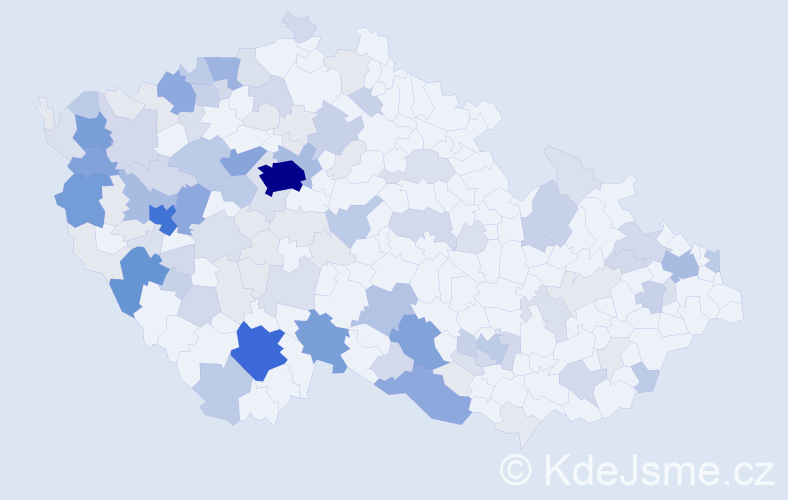 Příjmení: 'Mertlová', počet výskytů 424 v celé ČR