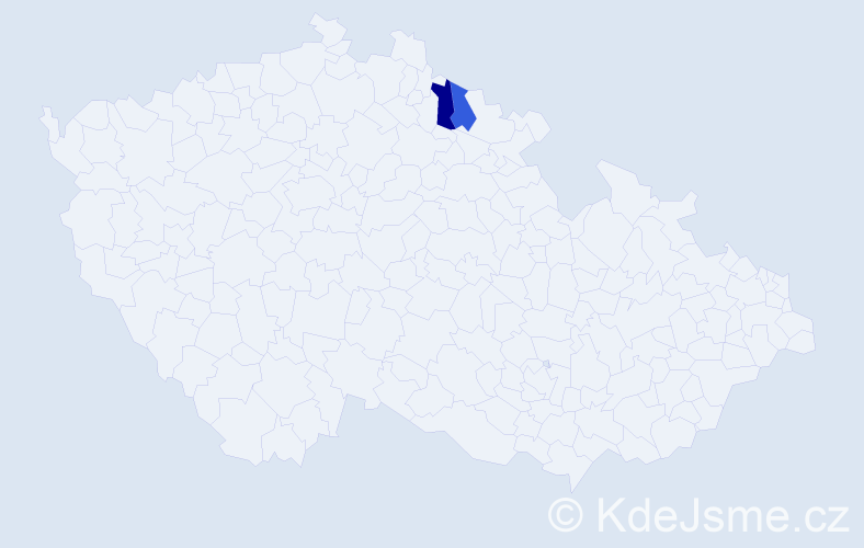 Příjmení: 'Möhvaldová', počet výskytů 7 v celé ČR