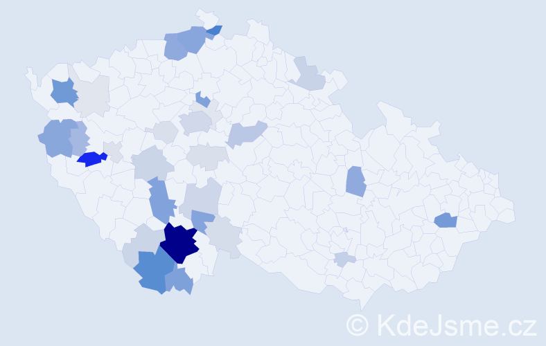 Příjmení: 'Lieblová', počet výskytů 138 v celé ČR