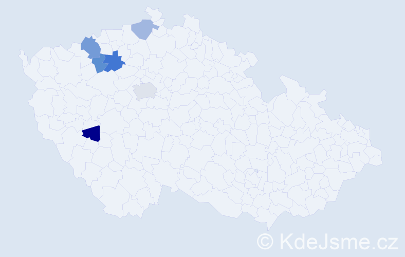 Příjmení: 'Babičíková', počet výskytů 9 v celé ČR