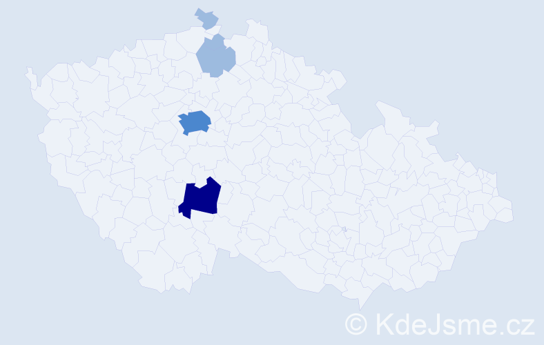 Příjmení: 'Labuťa', počet výskytů 9 v celé ČR