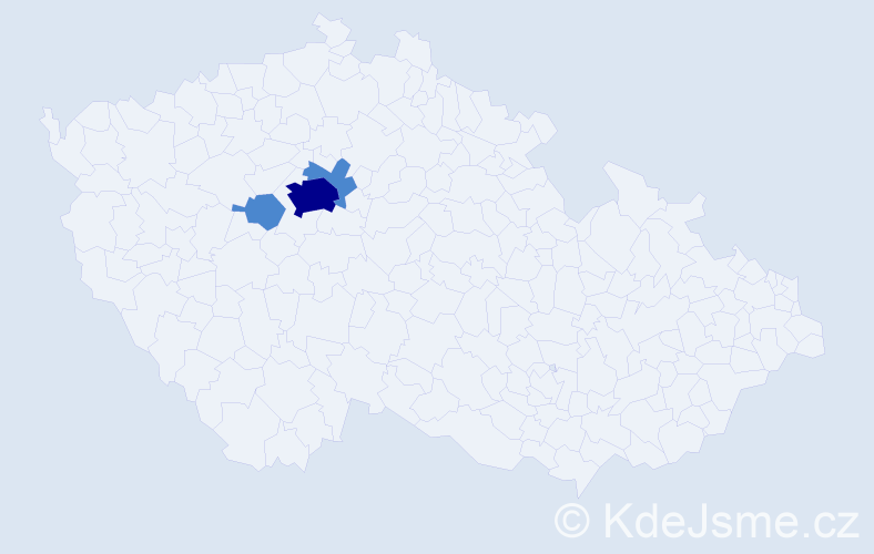 Příjmení: 'Liling', počet výskytů 5 v celé ČR