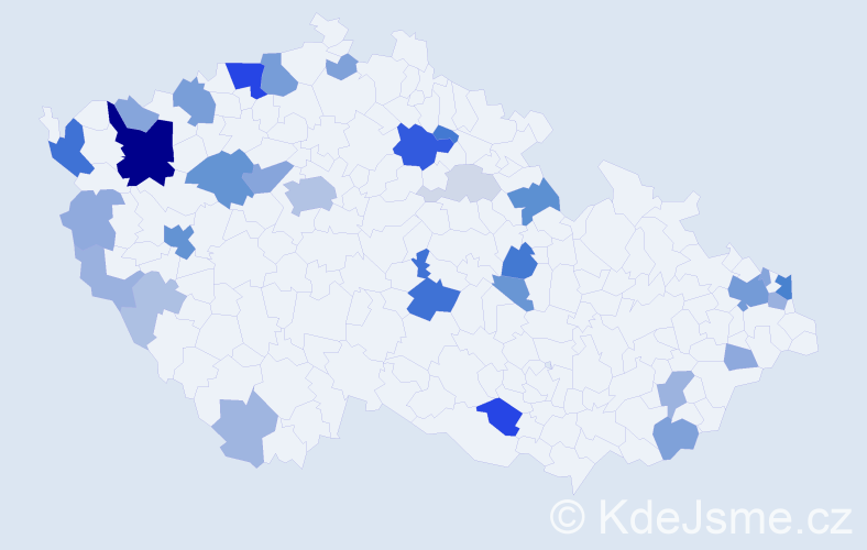 Příjmení: 'Šuleková', počet výskytů 100 v celé ČR