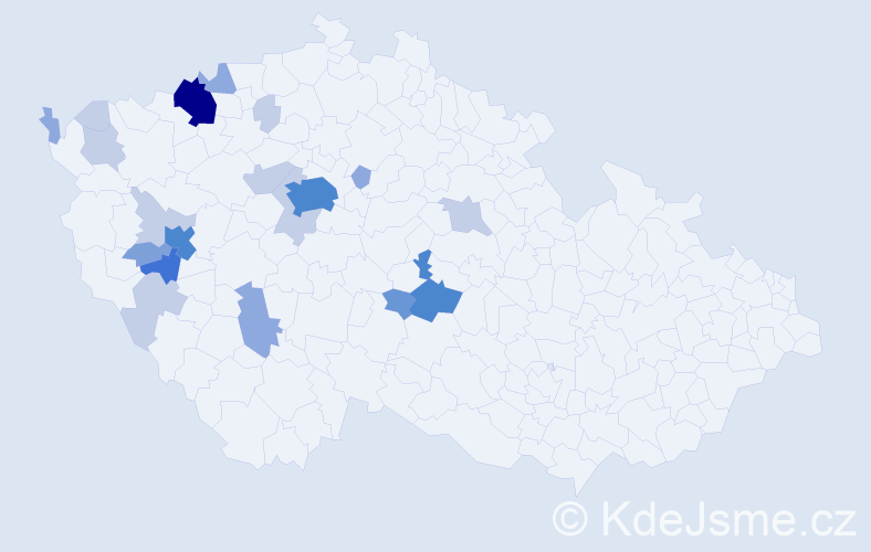 Příjmení: 'Lecjaksová', počet výskytů 55 v celé ČR