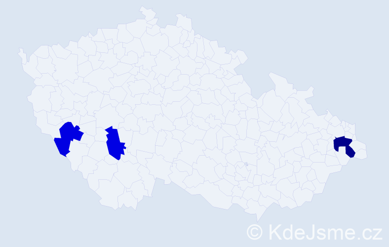 Příjmení: 'Altay', počet výskytů 4 v celé ČR