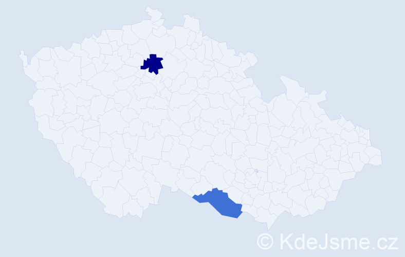 Příjmení: 'Enz', počet výskytů 2 v celé ČR