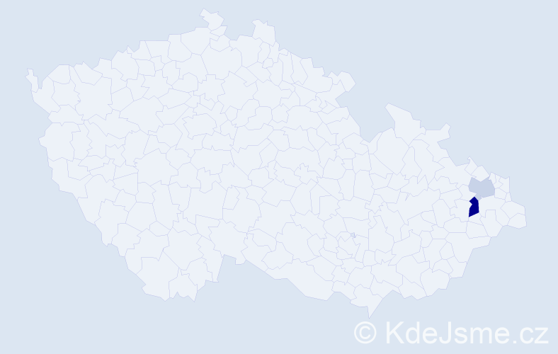 Příjmení: 'Gumulec', počet výskytů 7 v celé ČR