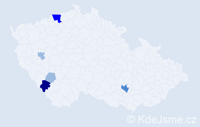 Příjmení: 'Köck', počet výskytů 11 v celé ČR