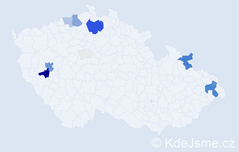 Příjmení: 'Křešová', počet výskytů 23 v celé ČR