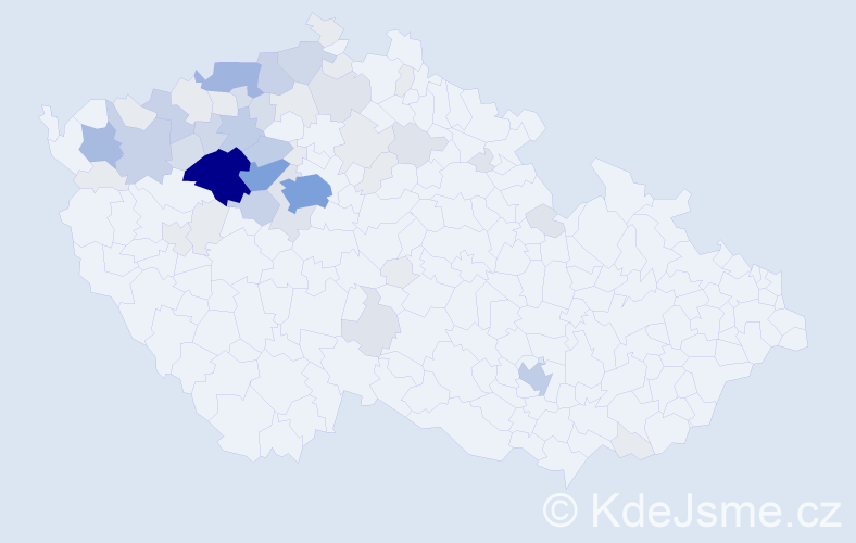 Příjmení: 'Vitner', počet výskytů 206 v celé ČR
