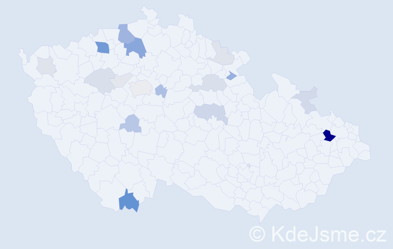 Příjmení: 'Hromá', počet výskytů 48 v celé ČR