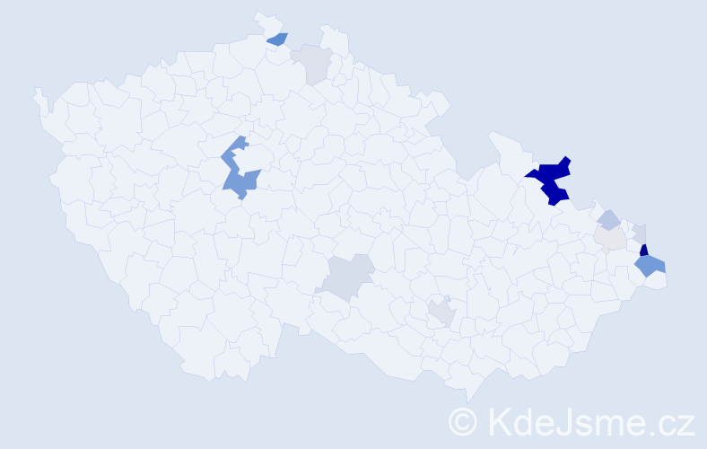 Příjmení: 'Gašová', počet výskytů 34 v celé ČR