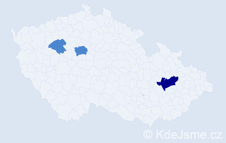 Příjmení: 'Czibor', počet výskytů 5 v celé ČR