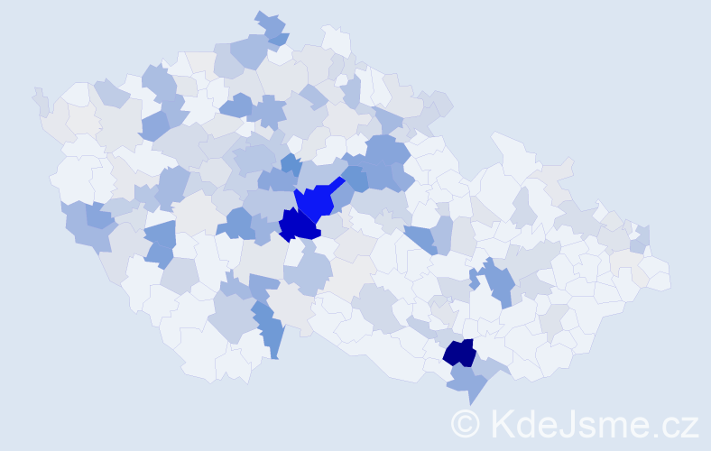 Příjmení: 'Petrásková', počet výskytů 599 v celé ČR