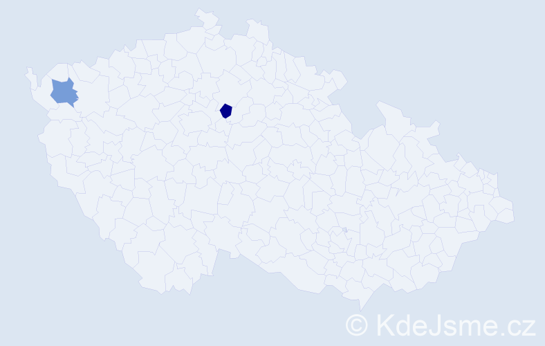 Příjmení: 'Bajerlová', počet výskytů 2 v celé ČR