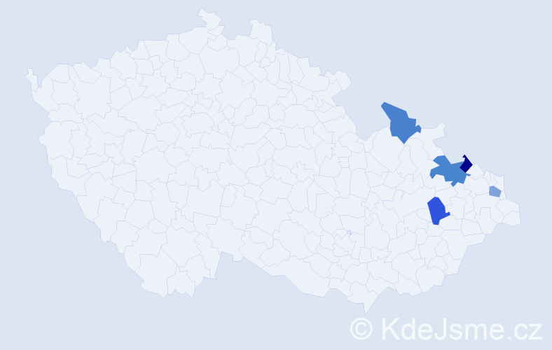 Příjmení: 'Matlafusová', počet výskytů 6 v celé ČR
