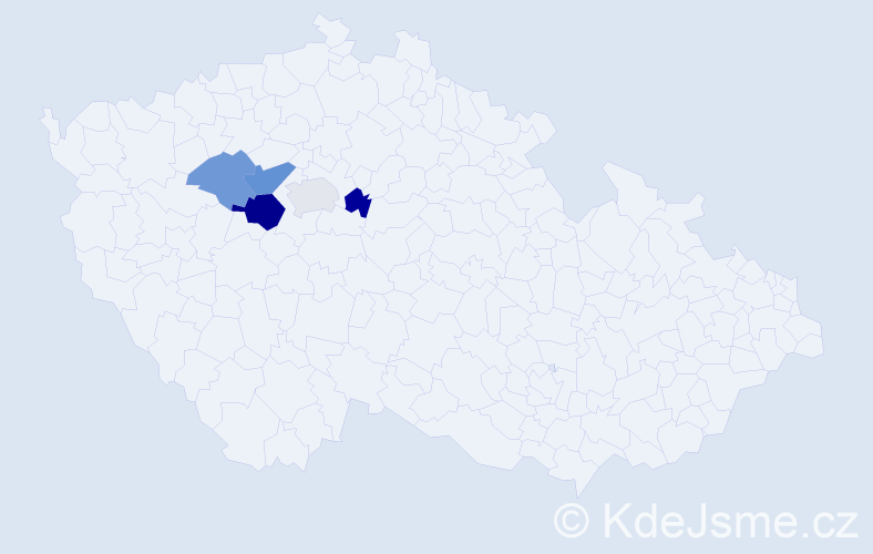 Příjmení: 'Cedlová', počet výskytů 8 v celé ČR