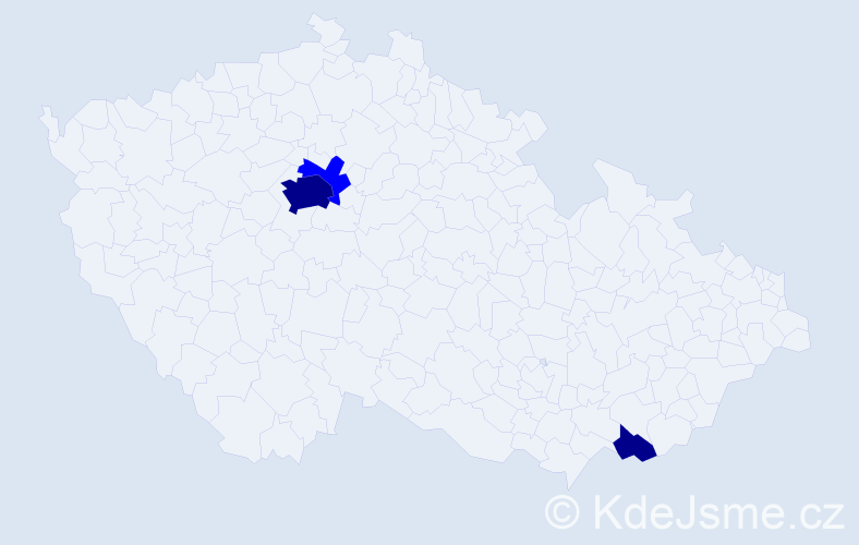 Příjmení: 'Ros', počet výskytů 5 v celé ČR