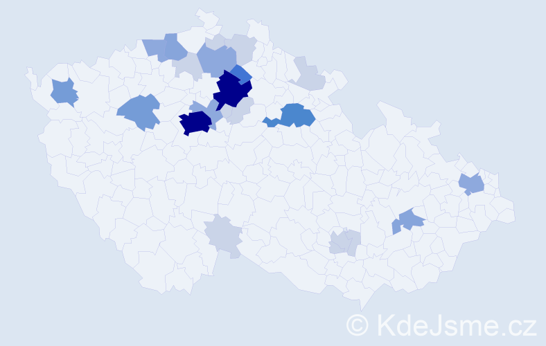 Příjmení: 'Koliášová', počet výskytů 70 v celé ČR